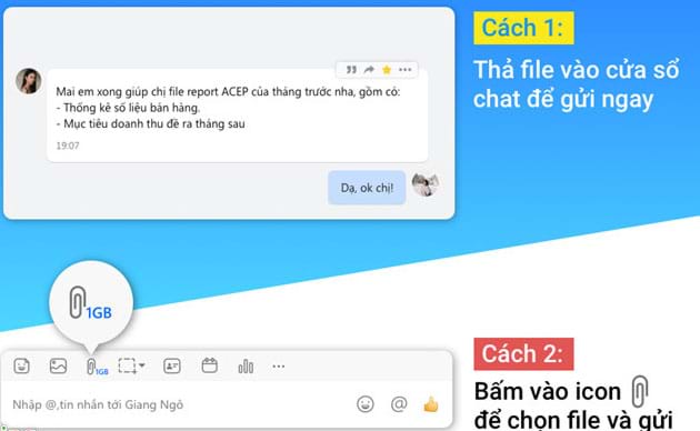 Gửi và nhận file trên Zalo
