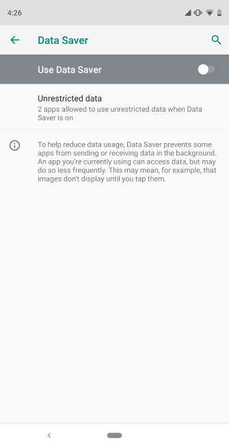 Tiết kiệm dữ liệu mạng trên Android