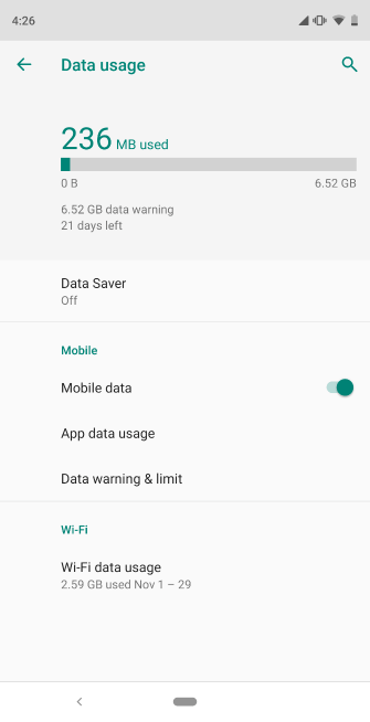 Chặn dữ liệu dùng mạng