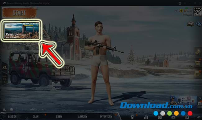 Giao diện chính của Pubg Mobile 