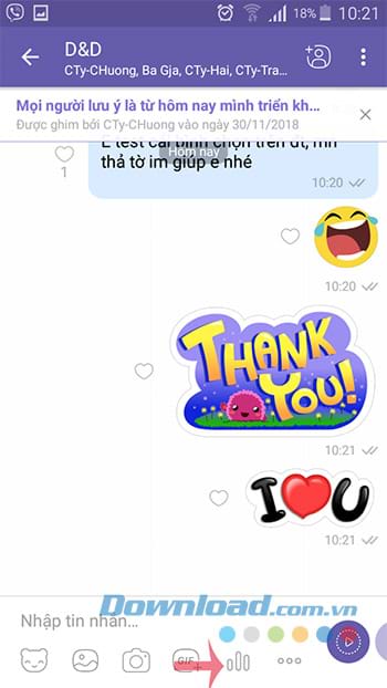 Tạo bình chọn trên Viber