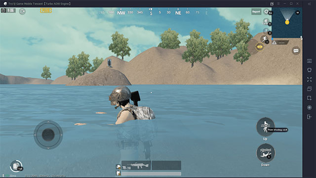 Phím tắt khi đang bơi