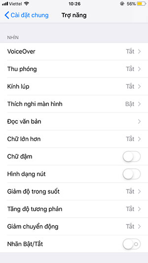 Lựa chọn nút home ảo