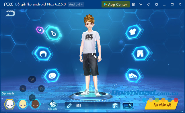 Tạo nhân vật Nam Zing Speed