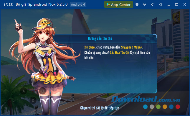 Tiếp tục vào chơi  trên giả lập Android 