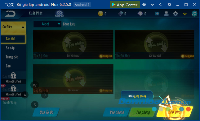 Ghép đôi để vào chơi game đua xe Zing Speed