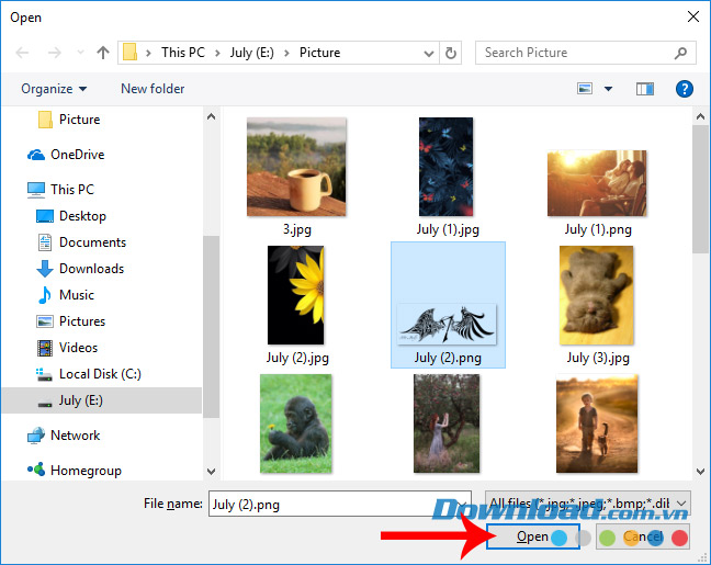 Chọn ảnh cần dùng là ảnh khóa màn hình 