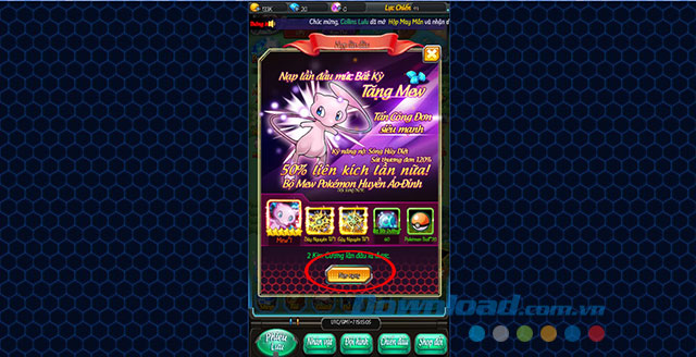 Nạp thẻ game Bảo Bối Thần Kỳ lần đầu