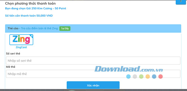 Phương thức nạp thẻ