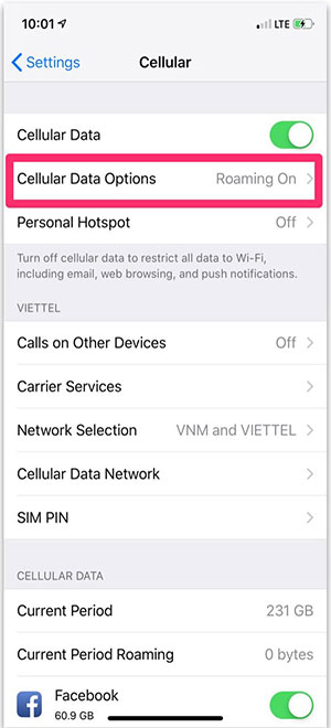 Cách khắc phục nhanh lỗi kết nối mạng di động trên iOS 12.1.2