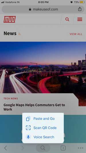 Điều hướng nhanh và dễ dàng trên Chrome nhờ 3D Touch