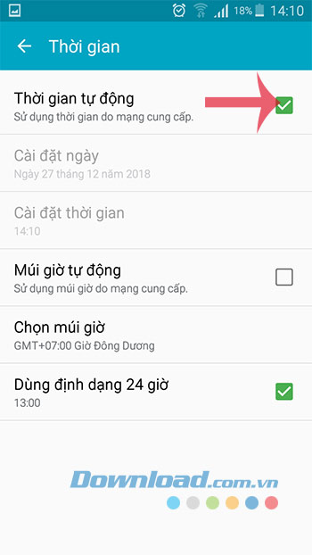 Thời gian tự động