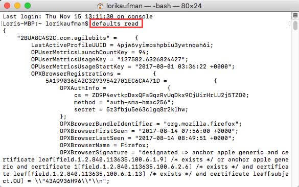 Xem các tùy chọn người dùng ở một ứng dụng