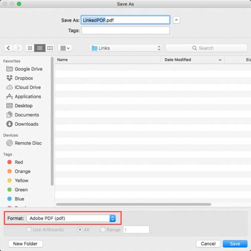 Lưu file dưới dạng một file PDF