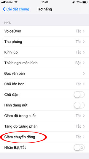 Tính năng giảm mỏi mắt