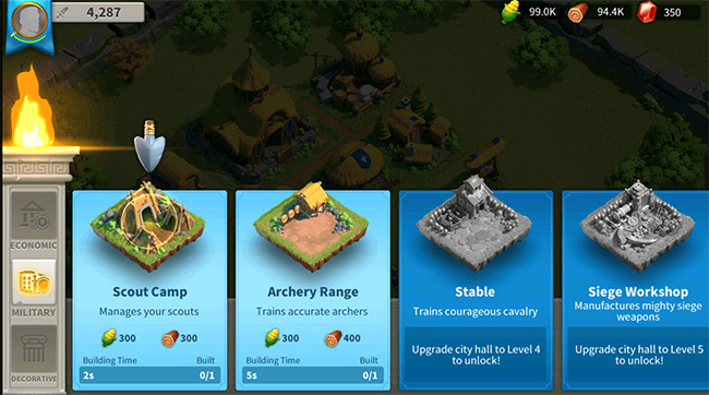 Xây dựng nhà trong game Rise Of Civilizations