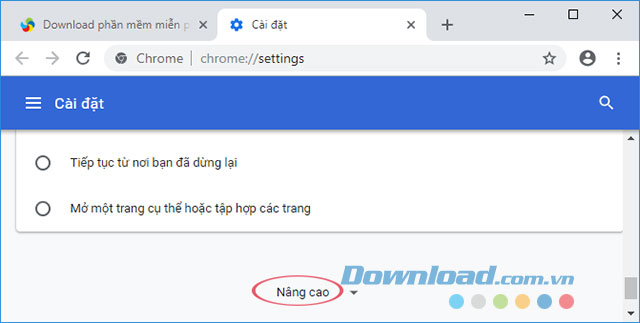 Cài đặt nâng cao