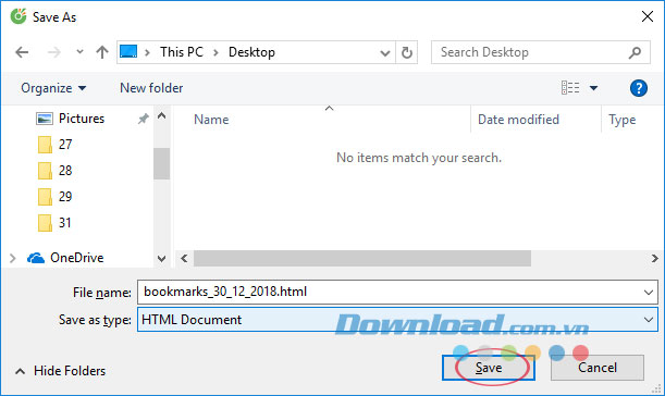 Lưu dấu trang trên Cốc Cốc