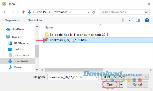 Nhập dấu trang trên Cốc Cốc