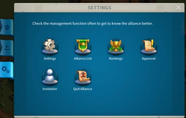 Cài đặt Liên minh trong RoC