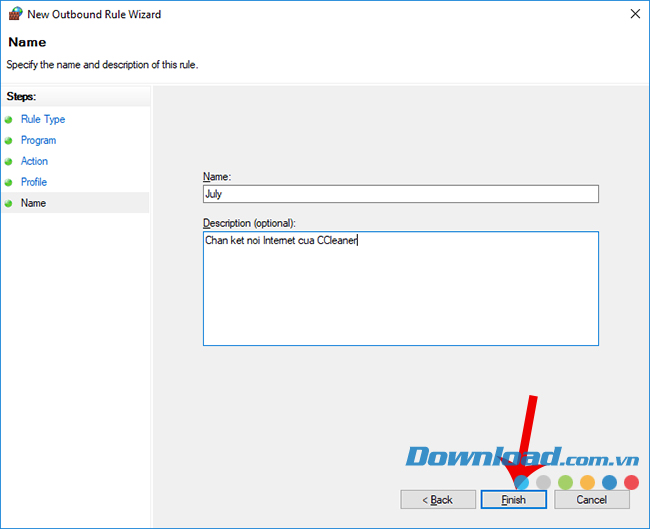 Hoàn tất thiết lập