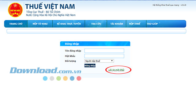 Lấy lại mật khẩu