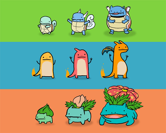 Ba Pokemon khời đầu cơ bản