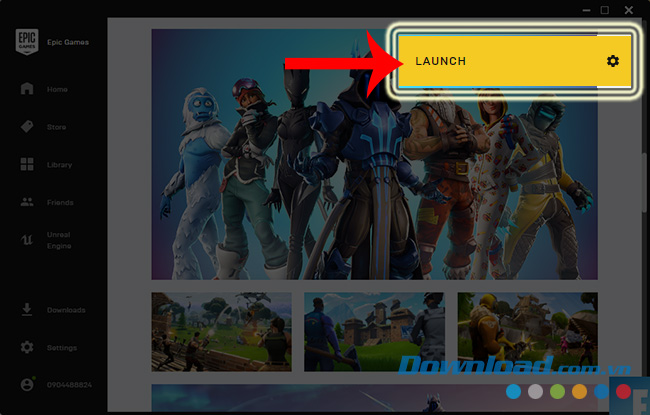 Tải thành công Fortnite