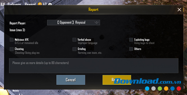 Chọn lý do tố cáo