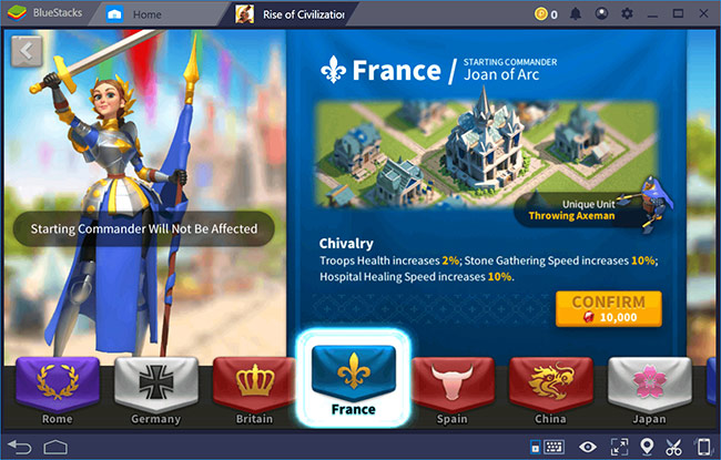 Nước Pháp trong Rise of Civilizations