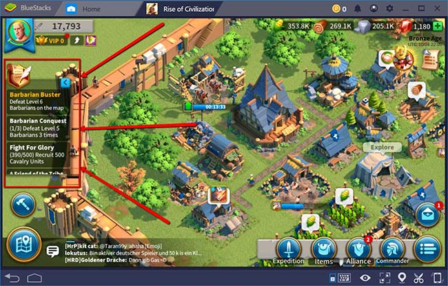 Hoàn thành nhiệm vụ trong Rise of Civilizations