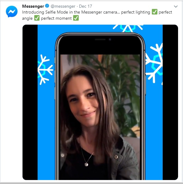 Selfie Mode xóa phông trên Facebook Messenger