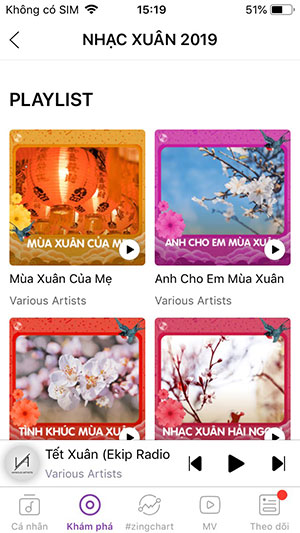 Chọn list bài hát