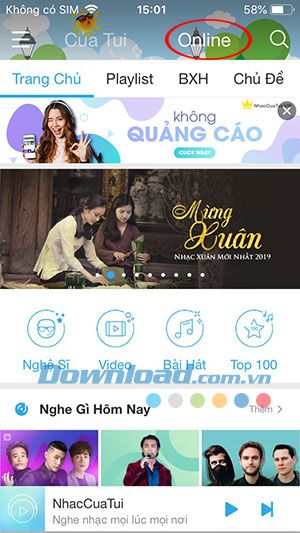 Lựa chọn nghe nhạc Online