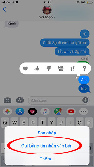 Gửi tin nhắn văn bản