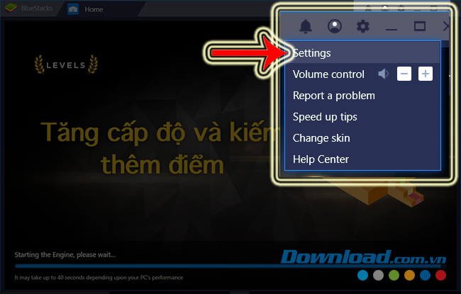 Biểu tượng Settings