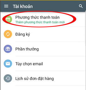 Phương thức thanh toán