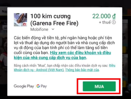 Xác nhận mua số kim cương đã chọn