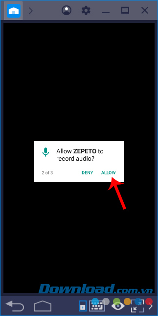 Cho phép Zepeto ghi âm