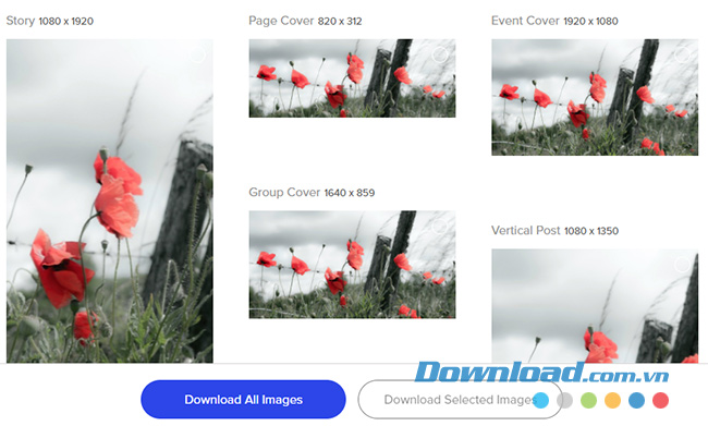 Download toàn bộ ảnh làm ảnh bìa Youtube