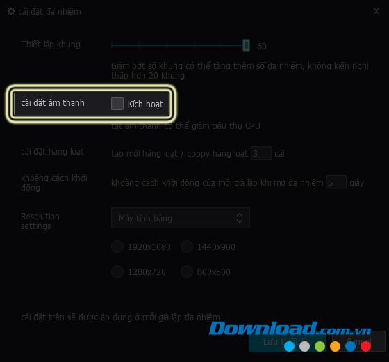 Khởi động lại NoxPlayer