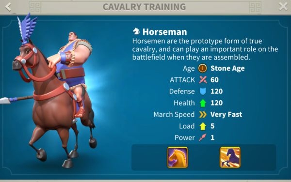Kỵ sỹ cấp 1 trong Rise of Civilizations