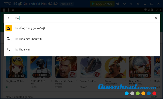 Tìm kiếm ứng dụng be