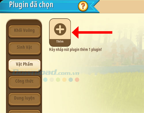 Thêm Plugin vừa tạo