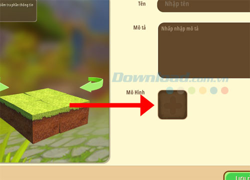 Chọn Mô hình vật phẩm