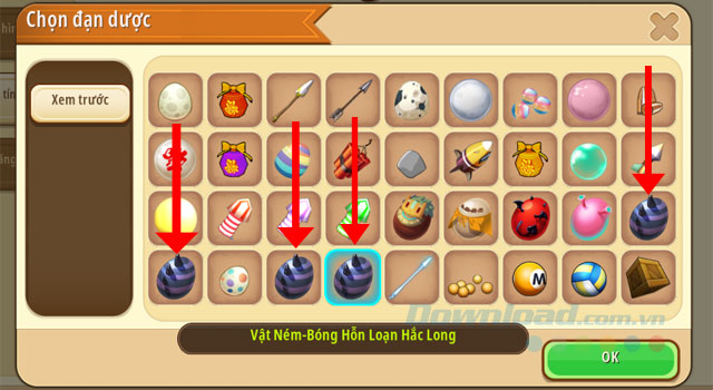 Thay đổi thông số