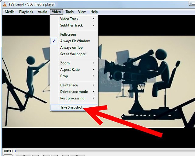 Chụp ảnh màn hình VLC 
