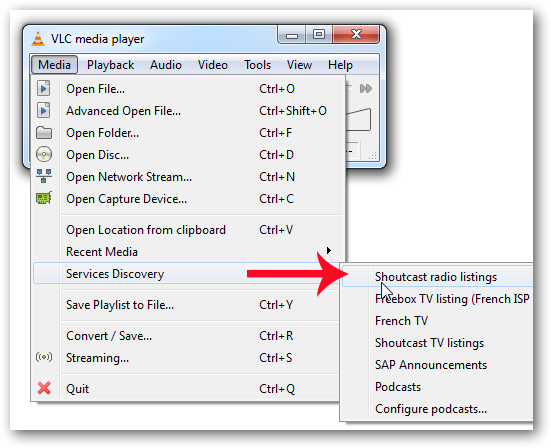 Nghe đài bằng VLC