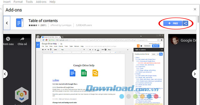 Thêm tiện ích mở rộng trên công cụ soạn thảo trực tuyến