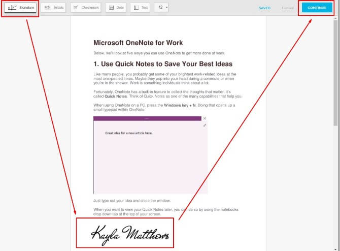 Lưu chữ ký tài liệu PDF